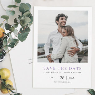 Save The Date Mariage photo moderne chic Enregistrer la date
