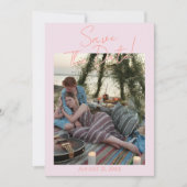 Save The Date Mariage photo moderne coloré Whimsical Pastel (Devant)