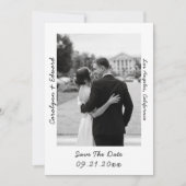 Save The Date Mariage photo moderne écrit à la main Enregistrer  (Devant)