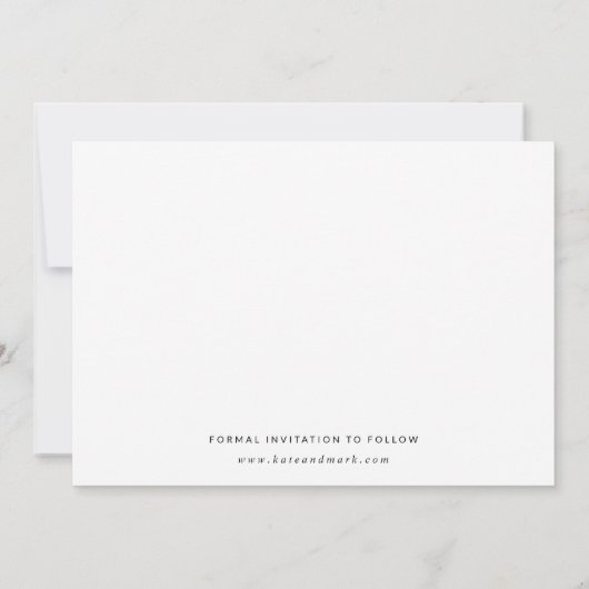 Save The Date Mariage photo moderne élégant (Dos)