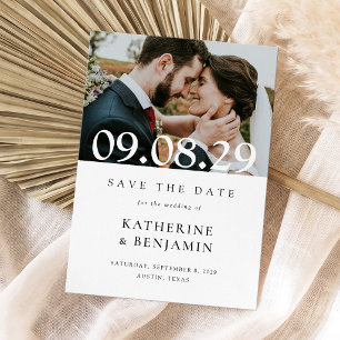 Save The Date Mariage photo moderne élégant