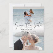 Save The Date Mariage Photo Moderne Élégant (Devant)
