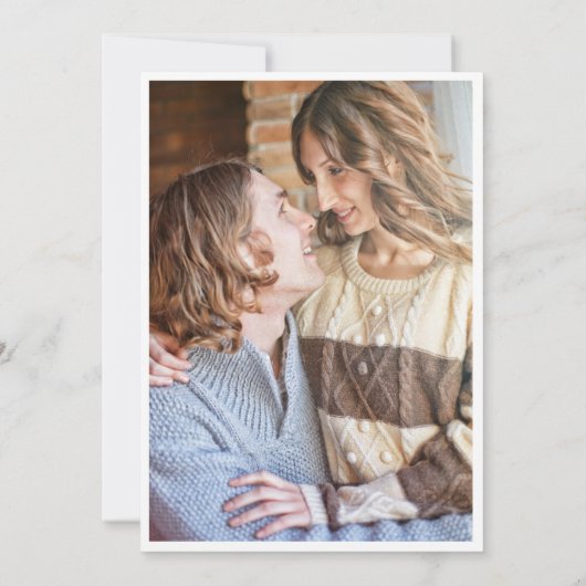 Save The Date Mariage photo moderne Elegant Faux Vellum (Dos)