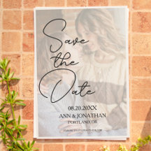 Mariage photo moderne Elegant Faux Vellum