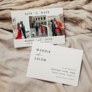 Save The Date Mariage photo moderne Elegant Script 3