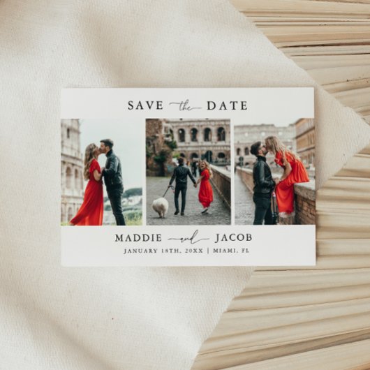 Save The Date Mariage photo moderne Elegant Script 3