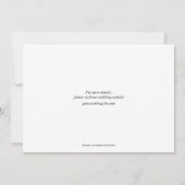 Save The Date Mariage photo moderne élégante (Dos)