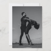 Save The Date Mariage photo moderne en noir et blanc (Dos)