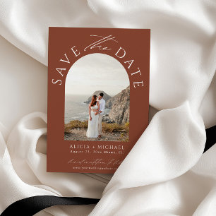 Save The Date Mariage photo moderne en terre cuite