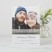 Save The Date Mariage photo moderne Enregistrer la date (Debout devant)