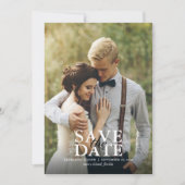 Save The Date Mariage photo moderne Enregistrer la date (Devant)