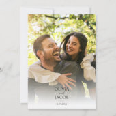 Save The Date Mariage photo moderne Enregistrer la date (Dos)