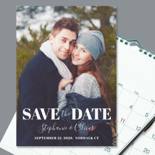 Save The Date Mariage photo moderne Enregistrer la date