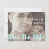 Save The Date Mariage photo moderne Enregistrer la date (Dos)