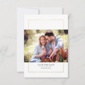 Save The Date Mariage photo moderne Gold Foil (Devant)