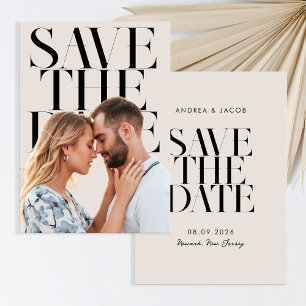 Save The Date Mariage photo moderne minimaliste chic