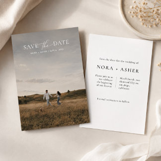 Save The Date Mariage photo moderne minimaliste plein cadre