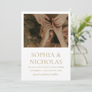 Save The Date Mariage photo moderne or simple