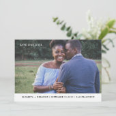 Save The Date Mariage photo moderne simple (Debout devant)
