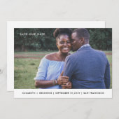 Save The Date Mariage photo moderne simple (Devant / Derrière)