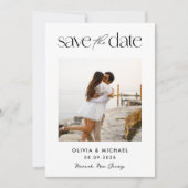 Save The Date Mariage photo moderne simple (Devant)