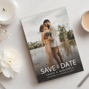 Save The Date Mariage photo moderne simple