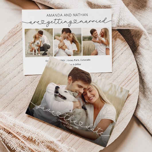 Save The Date Mariage Photo Moderne Simple