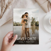 Save The Date Mariage photo moderne simple