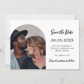 Save The Date Mariage photo moderne simple (Devant)