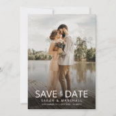 Save The Date Mariage photo moderne simple (Devant)