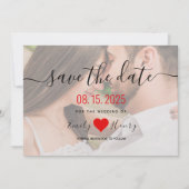Save The Date Mariage photo moderne simple et élégant (Devant)