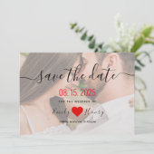 Save The Date Mariage photo moderne simple et élégant (Debout devant)