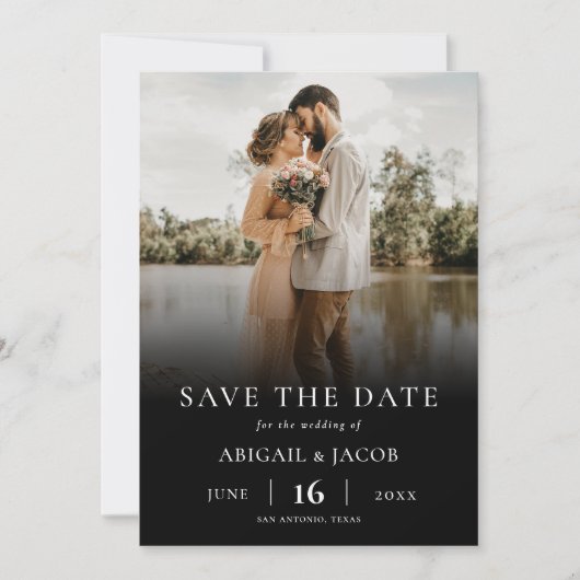 Save The Date Mariage photo moderne simple et élégant Enregistre (Devant)
