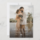 Save The Date Mariage photo moderne simple et élégant Enregistre (Devant)