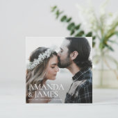 Save The Date Mariage photo moderne simple et élégant Fiançaille (Debout devant)