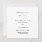 Save The Date Mariage photo moderne simple et élégant Fiançaille (Dos)