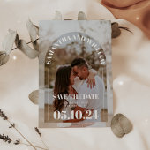 Save The Date Mariage photo moderne tendance Arch