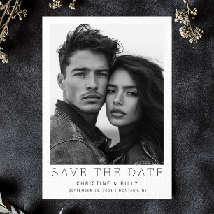 Save The Date Mariage photo moderne unique Enregistrer la date