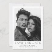 Save The Date Mariage photo moderne unique Enregistrer la date (Devant)