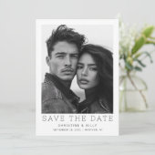 Save The Date Mariage photo moderne unique Enregistrer la date (Debout devant)