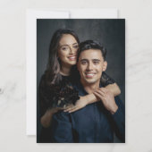 Save The Date Mariage photo Moody Dark Elegant Floral Purple (Dos)