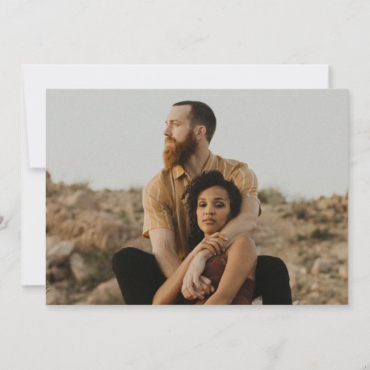 Save The Date Mariage photo noir et blanc classique (Dos)