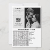Save The Date Mariage photo noir et blanc du journal mariage (Dos)