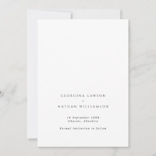 Save The Date Mariage photo noir et blanc élégant
