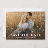 Save The Date Mariage photo Noms de script simples (Devant)