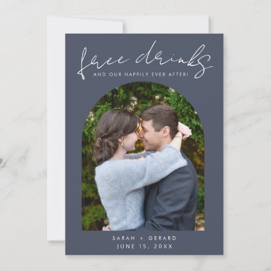 Save The Date Mariage photo Open Bar (Devant)