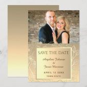 Save The Date Mariage photo or élégant (Devant / Derrière)