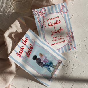 Save The Date Mariage photo original coloré à la main