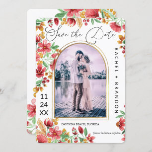 Save The Date Mariage photo Pink Yellow Arch