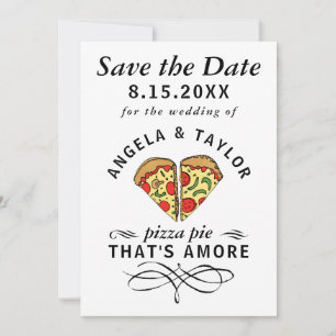 Save The Date Mariage photo Pizza Amore